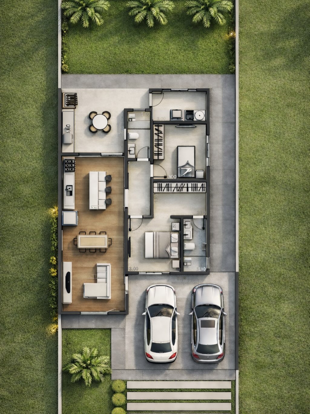 Planta e layout de imóvel